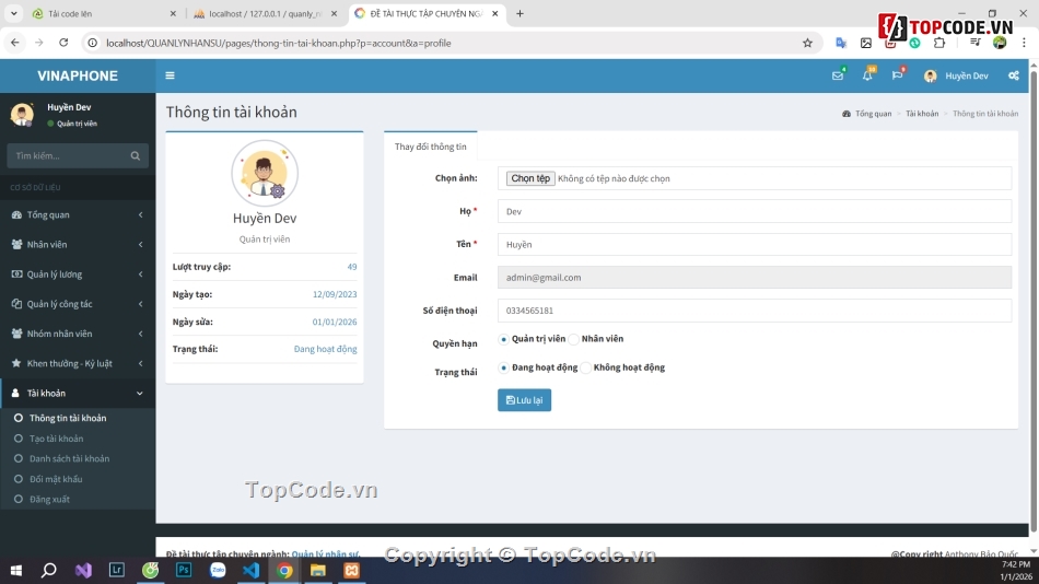 quản lý nhân sự,web quản lý nhân sự,quản lý nhân viên,quản lý lương,quản lý công ty